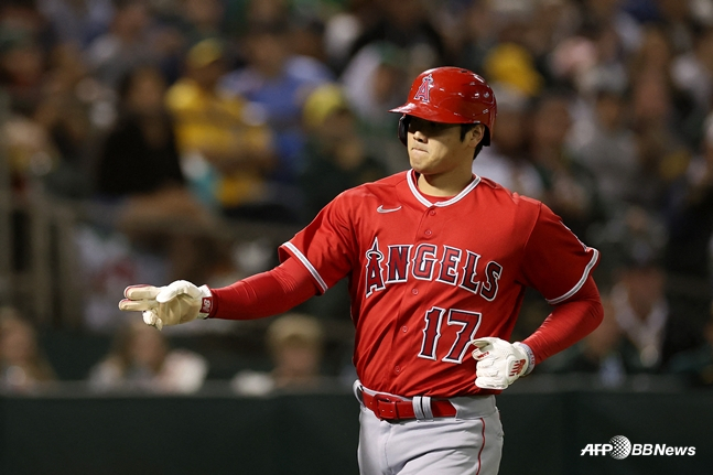 Shohei Ohtani, who played for the Angels in the 2023 season. /AFPBBNews=NEWS1