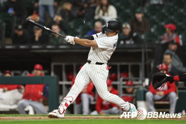 シカゴ·ホワイトソックスの村上宗孝。 /AFPBBNews=ニュース1