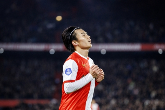 Tiền đạo Feyenoord Ueda Ayase. /AFPBBNews = Tin tức 1