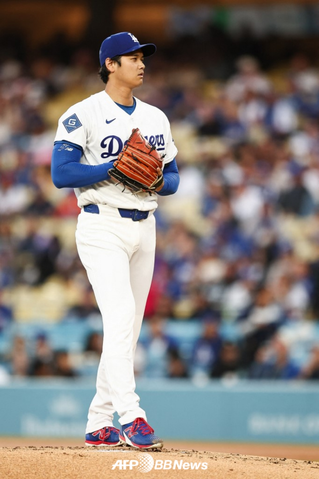 Shohei Ohtani pitching on the 29th (Korean time). /AFPBBNews=NEWS1