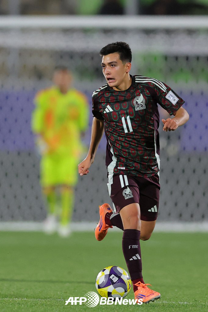 Gilberto Mora during the 2025 FIFA U-20 World Cup last year. /AFPBBNews=NEWS1