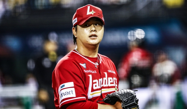 他就是SSG队的候补投手金敏。 =照片=SSG兰德斯提供。