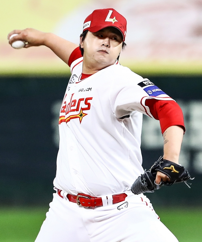 他就是SSG队的候补投手金敏。 =照片=SSG兰德斯提供。