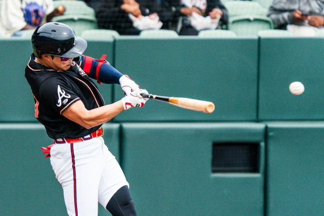 亚特兰大勇士队旗下的双A队哥伦布•克林斯通队的金河成30日（韩国时间）站在了康复比赛的击球位上。 =图为，哥伦比亚大学克林斯通俱乐部官方SNS收尾。