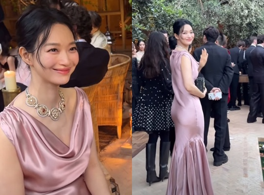 '김우빈♥' 신민아, 비너스의 환생..완벽한 드레스 자태 [스타이슈]