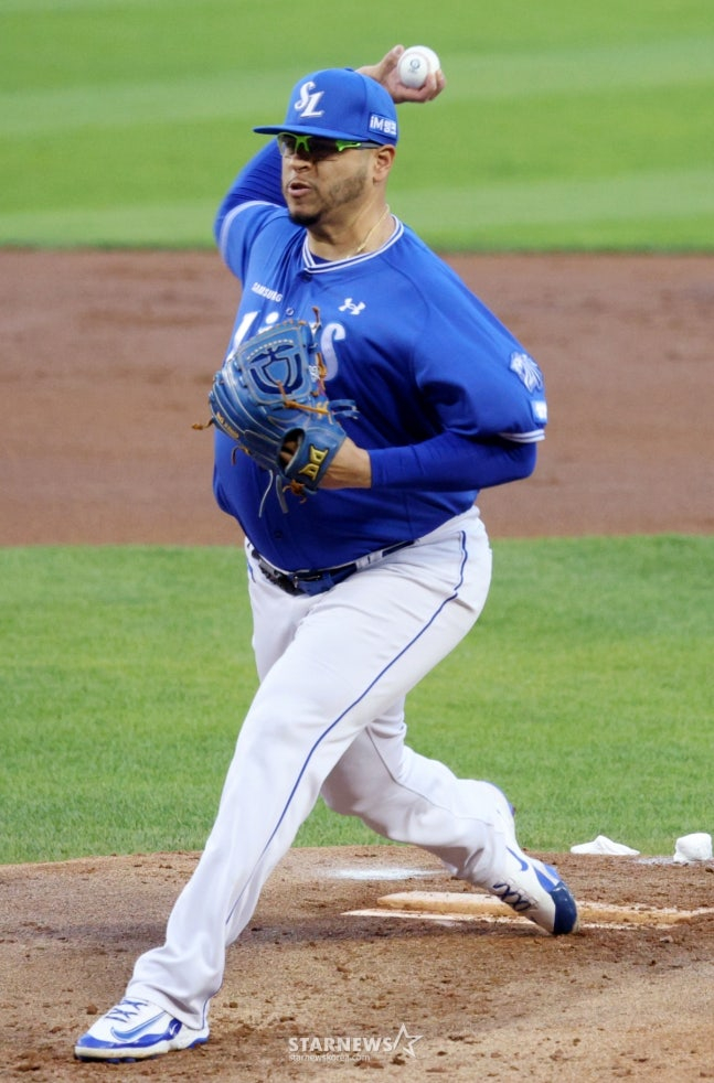 Samsung Huardo pitched against Doosan on the 28th. /Photo=Chief correspondent Kim Jin-kyung