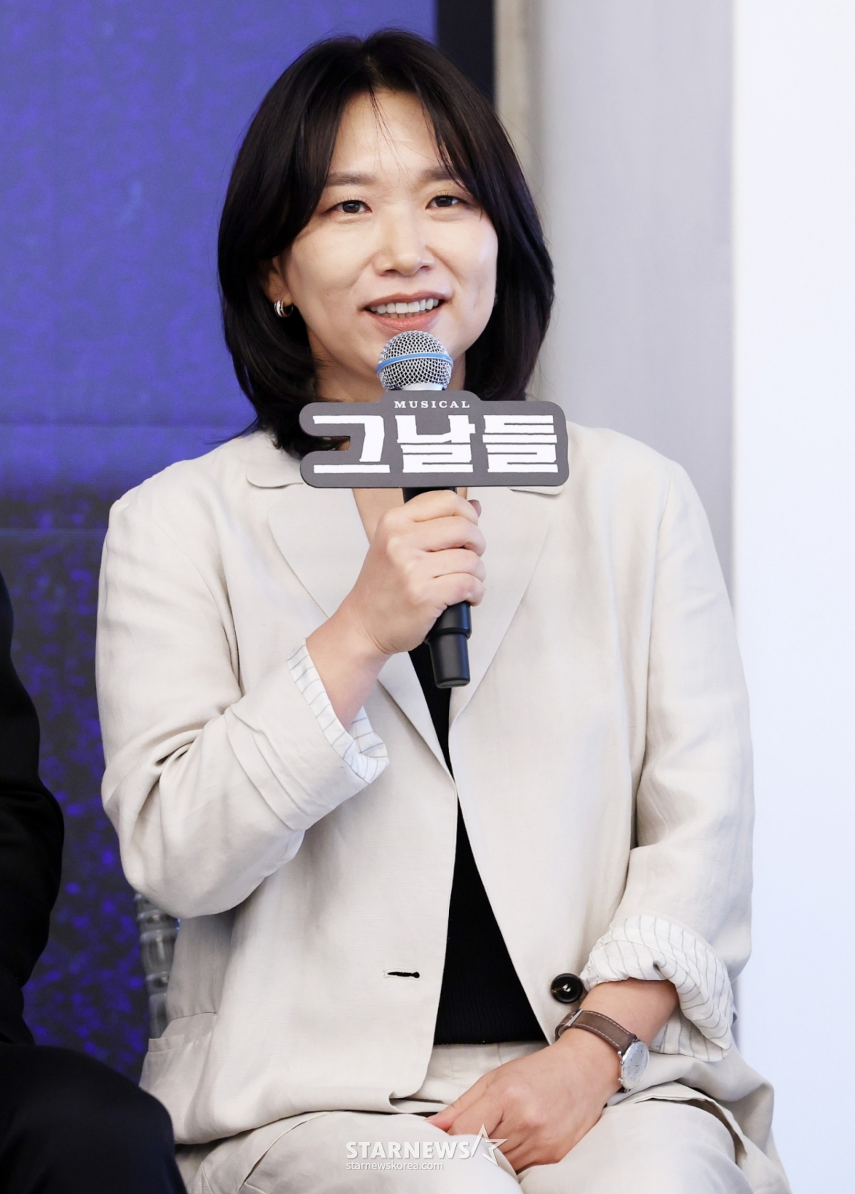 Director Jang Yu-jeong participates in a question-and-answer session at the press conference for the musical 'Those Days' held at the Ellyena Hotel in Gangnam-gu, Seoul, on the 30th. /2026.04.30 /Photo=Kim Hwi-seon hwijpg@