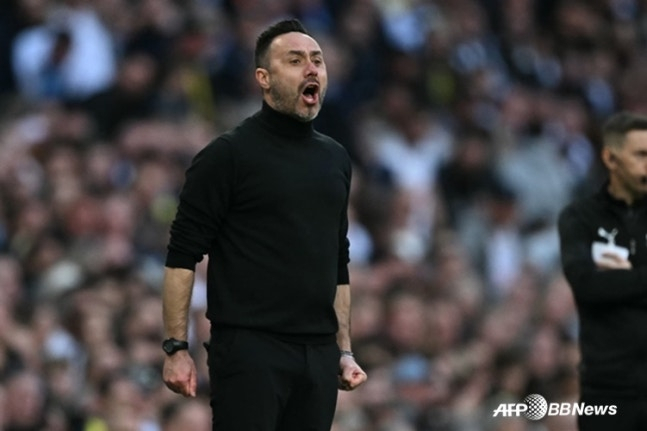 Roberto De Zerbi, Tottenham manager. /AFPBBNews=NEWS1