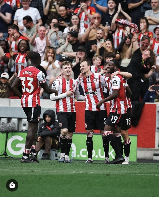 Brentford vui mừng. /Ảnh = SNS của Brentford
