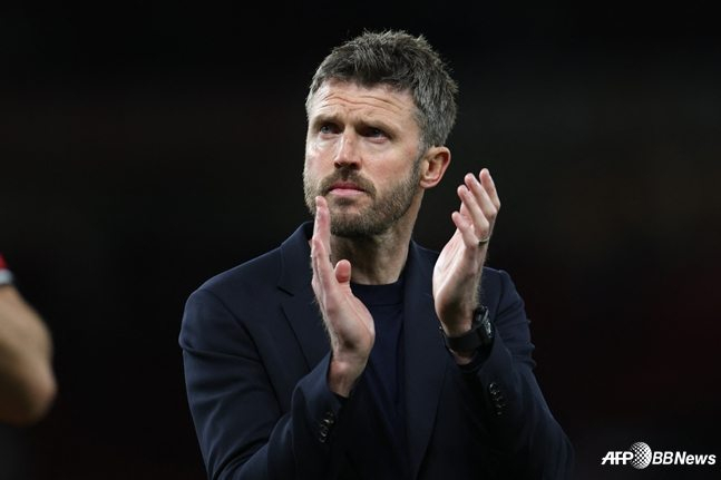 Manager Michael Carrick. /AFPBBNews=NEWS1