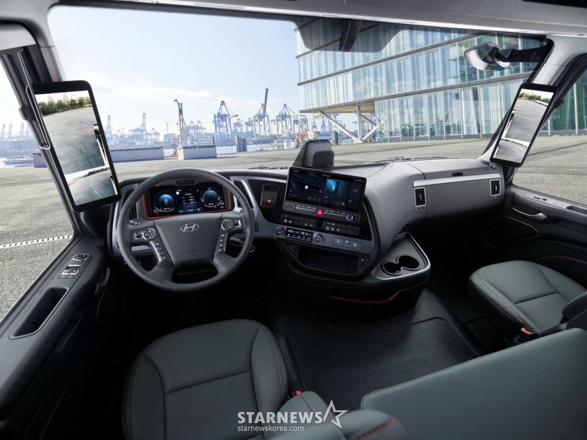 Интерьер грузовика с водородом Exiant / Фото предоставлено Hyundai Motor.