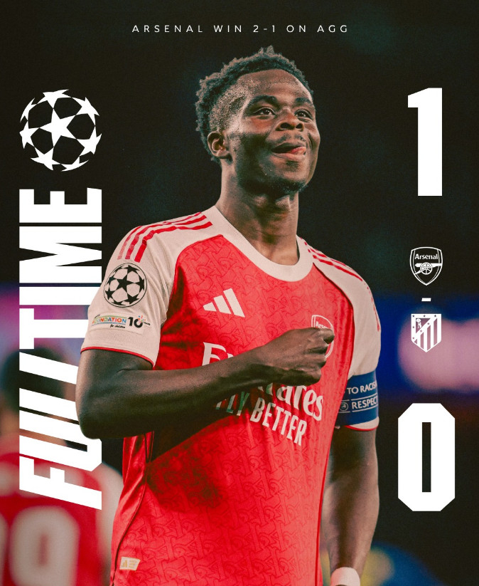 Tiền đạo Arsenal Bukayosaka. Ảnh = Cap màn hình SNS chính thức của Arsenal