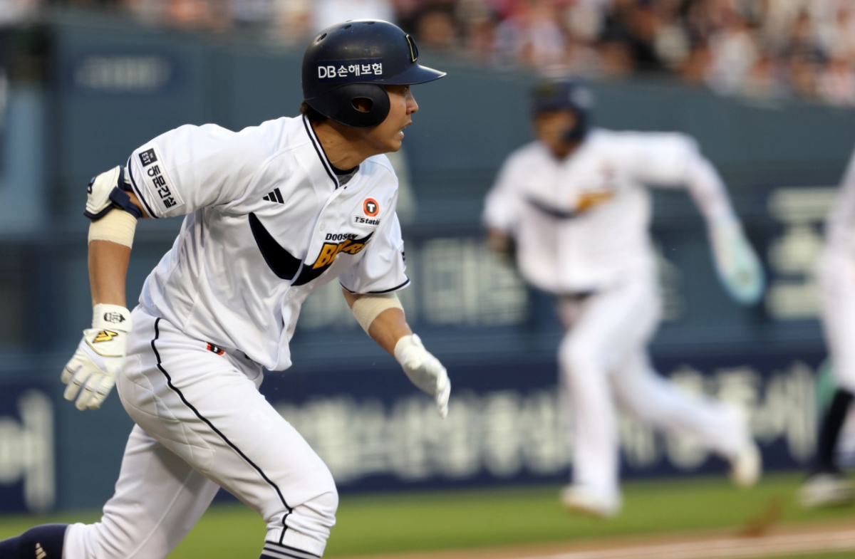 Jung Soobin de Doosan Bears el día 9. /Foto=Doosan Bears