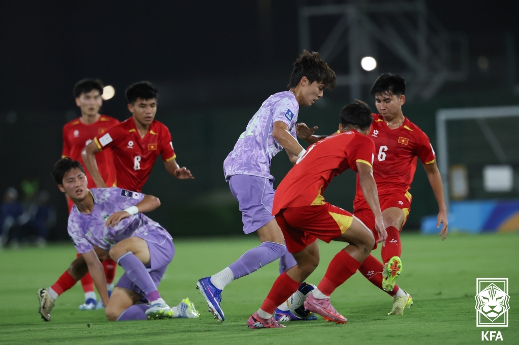 韓国-ベトナムの試合の場面。 /写真=大韓サッカー協会提供