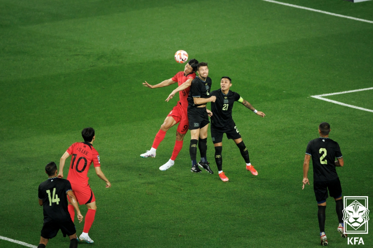 2023年6月、大田ワールドカップ競技場で行われた韓国とエルサルバドルのサッカー国家代表チーム評価試合の様子。 /写真=大韓サッカー協会提供