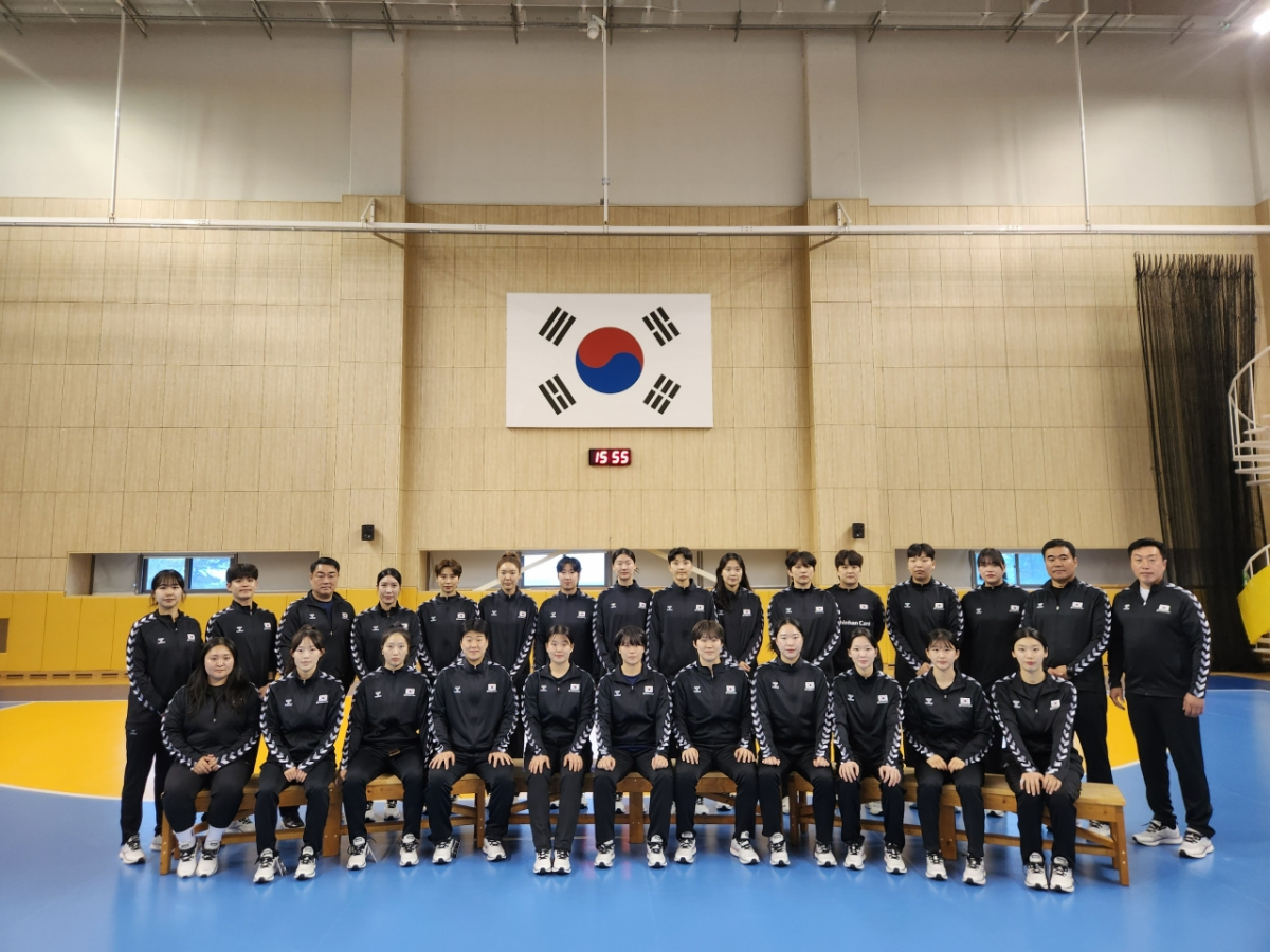 ハンドボール韓国女子代表チーム。 /写真=大韓ハンドボール協会提供