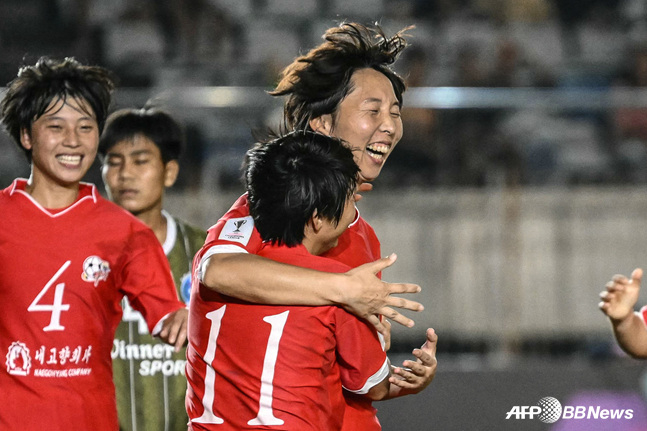 Equipo de fútbol femenino de Corea del Norte, ciudad natal. /foto=NEWS1