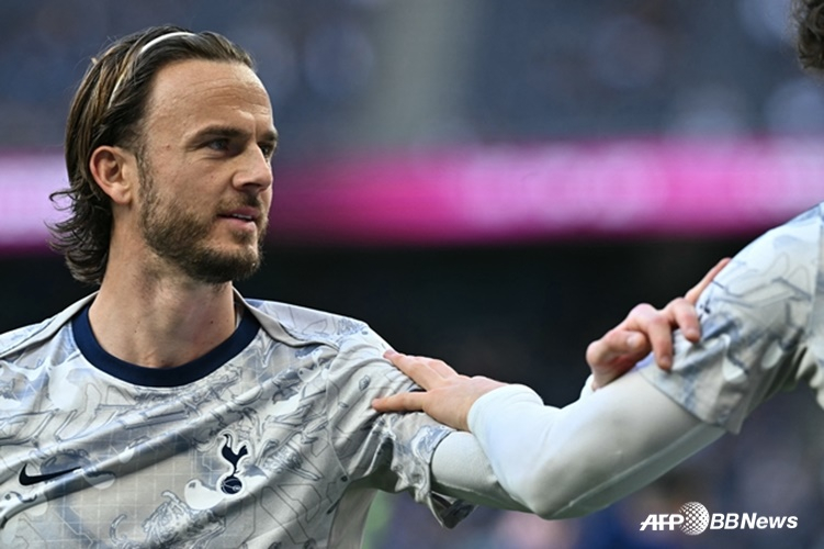 El centrocampista del Tottenham Hotspur, James Maddison. /AFPBBNews=NEWS1