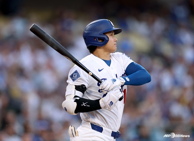 打撃する大谷の姿。 /AFPBBNews=ニュース1