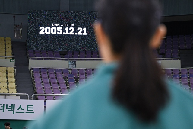 金第1書記のプロデビューは05年12月21日だった。 /写真=WKBL提供