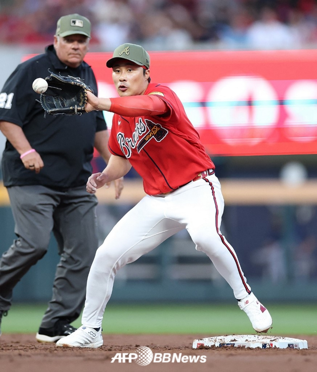 Atlanta Braves infielder Kim Ha-seong. /AFPBBNews=NEWS1
