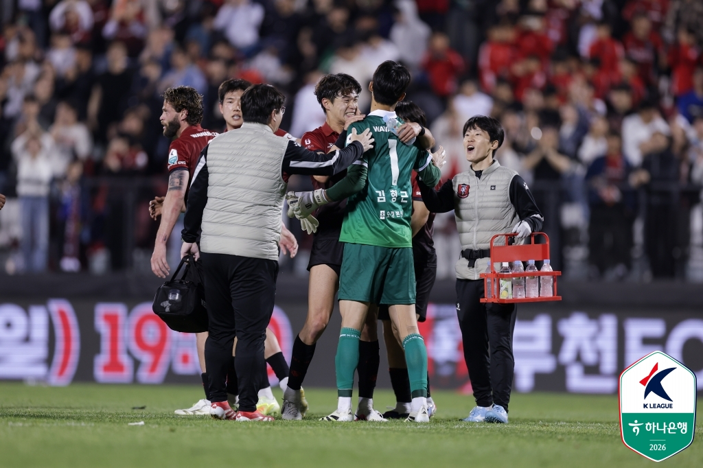 Kim Hyung-geun (dorsal 1) en el partido contra Jeonbuk Daejeon. /Foto=Federación Coreana de Fútbol Profesional
