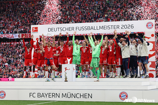 Bayern Munich's championship celebration. /AFPBBNews=NEWS1
