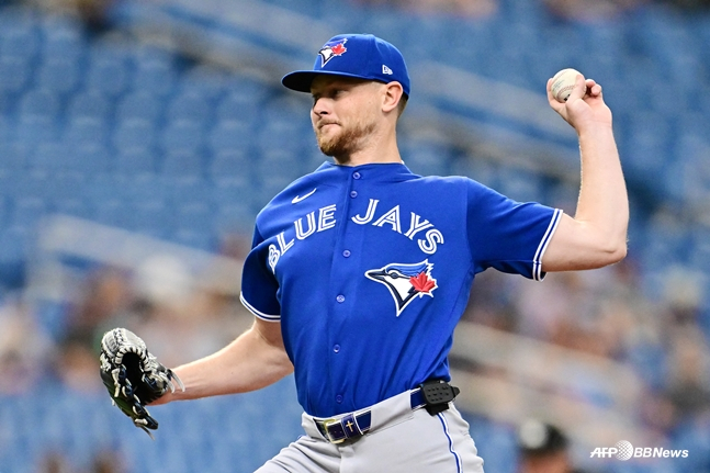 Lawer, who pitched for the Toronto Blue Jays on the 5th. /AFPBBNews=NEWS1