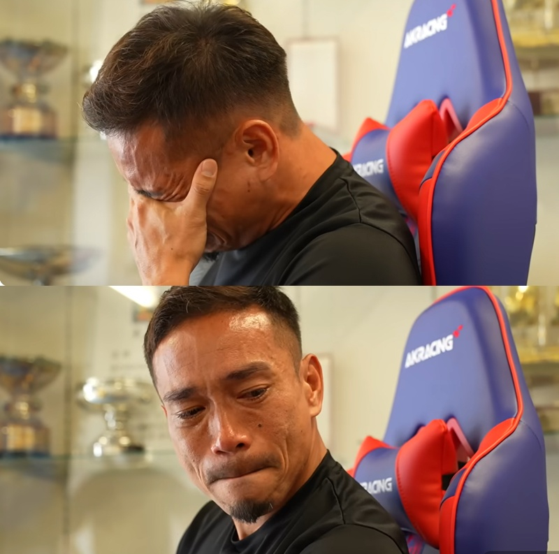 Yuto Nagatomo derrama lágrimas al observar el anuncio de la lista de la selección japonesa para la Copa del Mundo el día 15. /Foto=Captura del canal de YouTube de FC Tokio