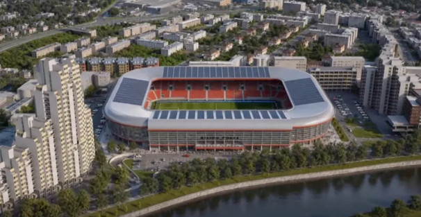 A rendering of the fully reconstructed Bilino Polje Stadium. /Photo=The Sun archive