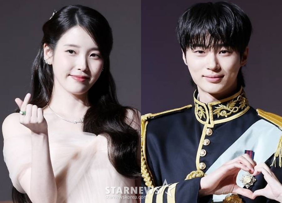 IU (izquierda), Byun Woo-seok /foto=StarNews