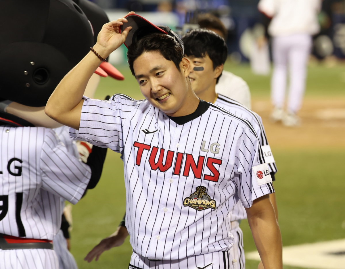 Son Ju-young, transformado en cerrador de los LG Twins. /foto=LG Twins
