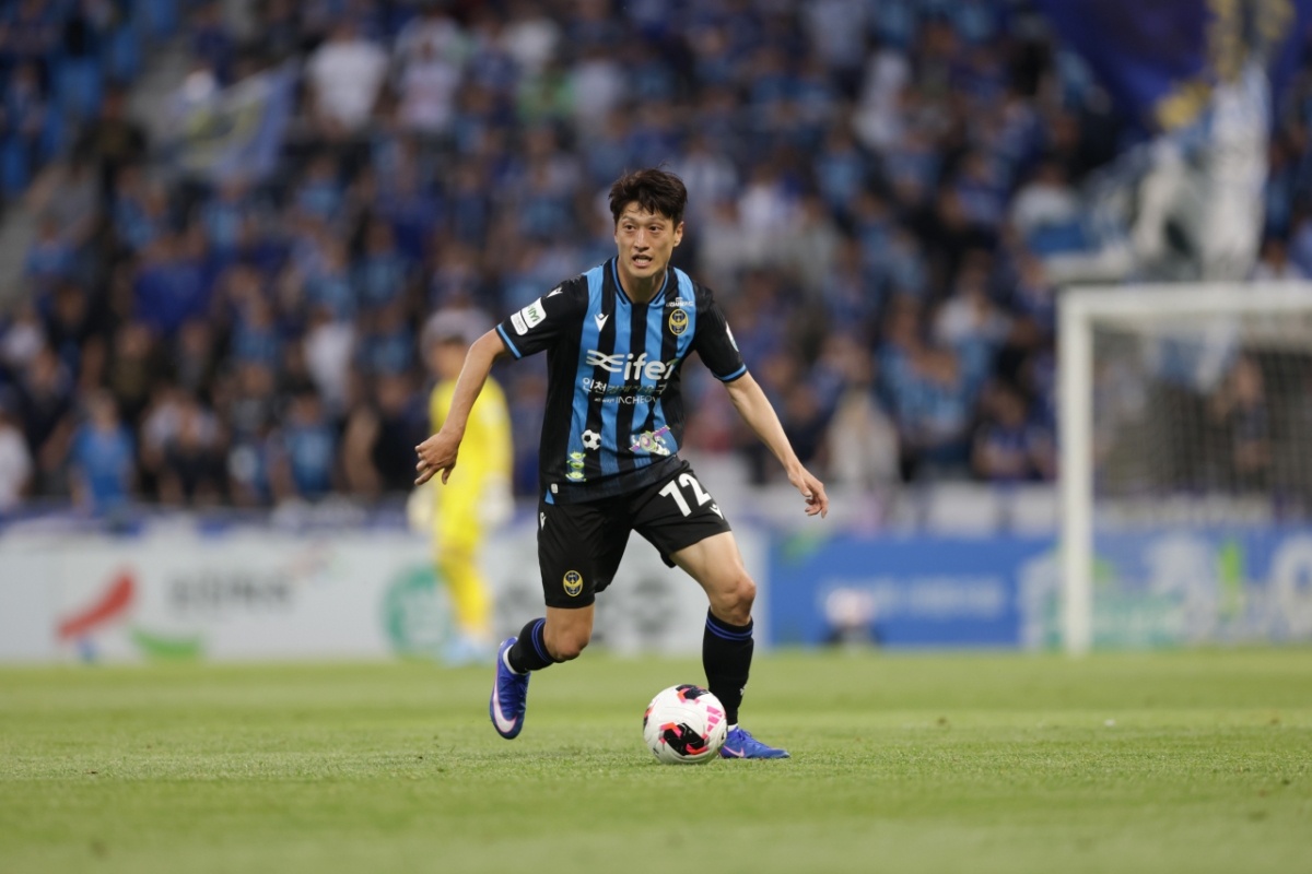 仁川联合队的李菁龙。 =图为,韩国职业足球联盟提供。