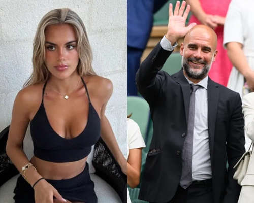 Pep Guardiola (derecha) y Maria Guardiola. /foto=The Sun (recortes)