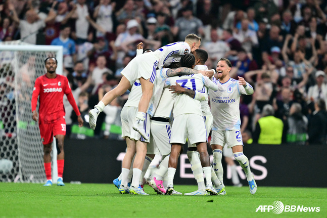 /Photo=Aston Villa's goal celebration. /AFPBBNews=NEWS1
