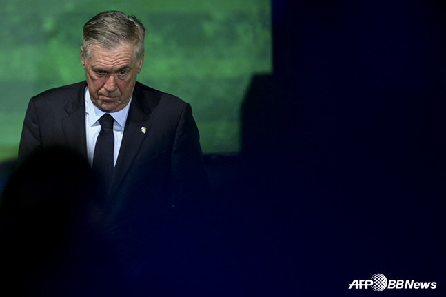 Carlo Ancelotti, head coach of the Brazil national team. /AFPBBNews=NEWS1