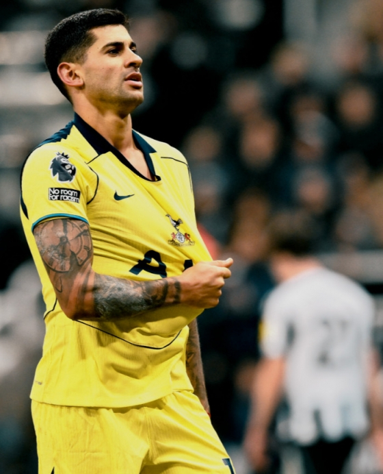 Cristian Romero celebrating a goal. /Photo=Archive from Tottenham's official SNS