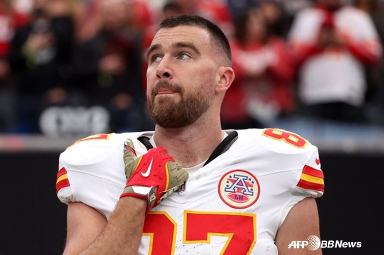 Travis Kelce. /AFPBBNews=NEWS1
