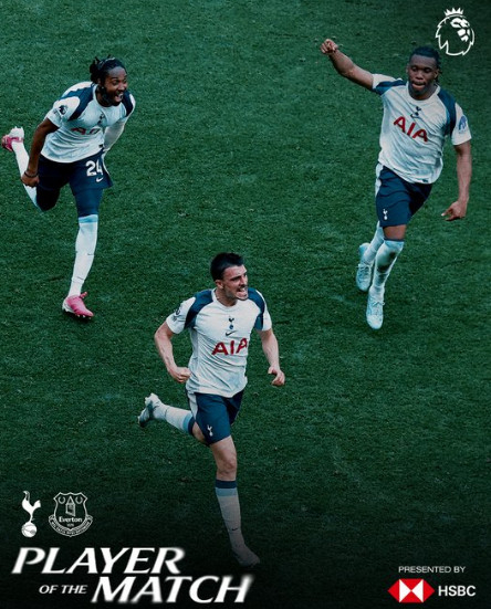 Tottenham players celebrate after Joao Palhinha's goal (below). /Photo=Archive from Tottenham's official SNS