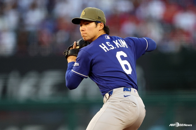 Kim Hye-seong in the field. /AFPBBNews=NEWS1