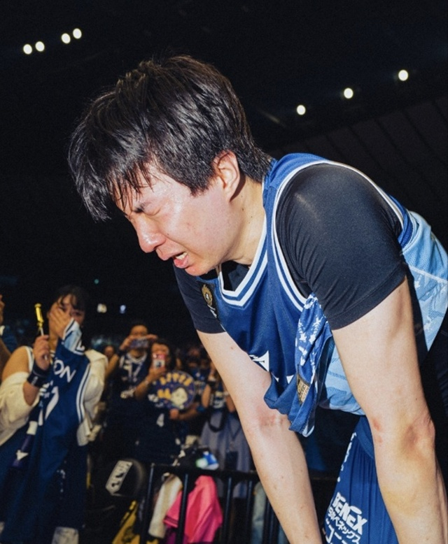 Lee Hyun-jung celebrating after securing the championship. /Photo=Japanese B. League SNS