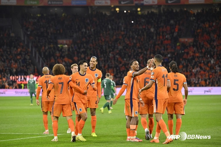 Image of the Netherlands national football team. /AFPBBNews=NEWS1