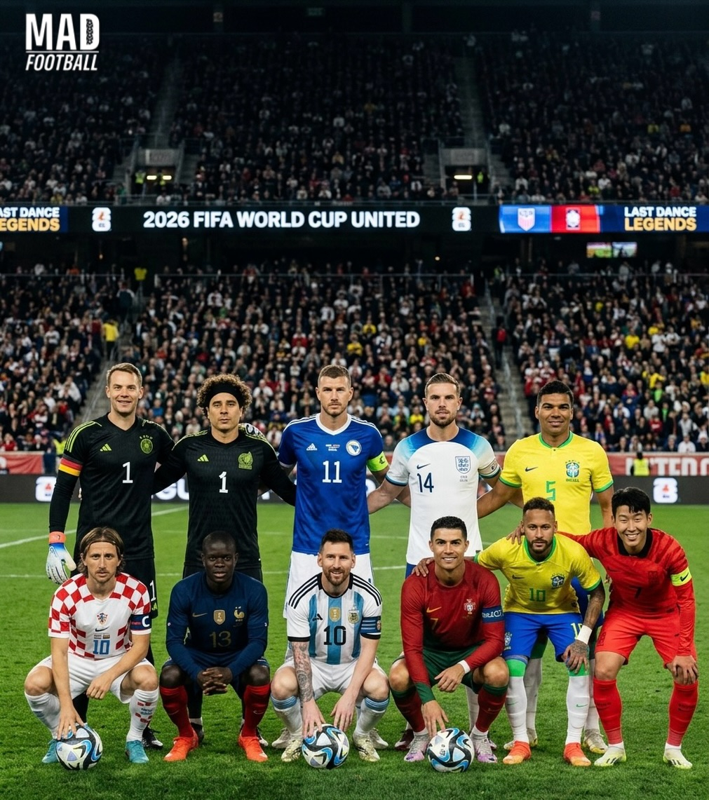 2026 FIFA北中米ワールドカップがワールドカップのラストダンス舞台になる可能性が高い選手たち。 ソン·フンミンはネイマール、クリスティアーノ·ロナウド、リオネル·メッシらと共に堂々と「W杯ラストダンスレジェンド」として名を連ねた。 /写真=マッドフットボール SNS キャプチャー