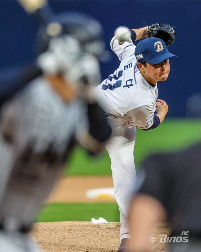 NC Dinos' Natsuki Toda took the mound as the starter for the Hanwha Eagles game on the 27th and pitched. /Photo=Provided by NC Dinos