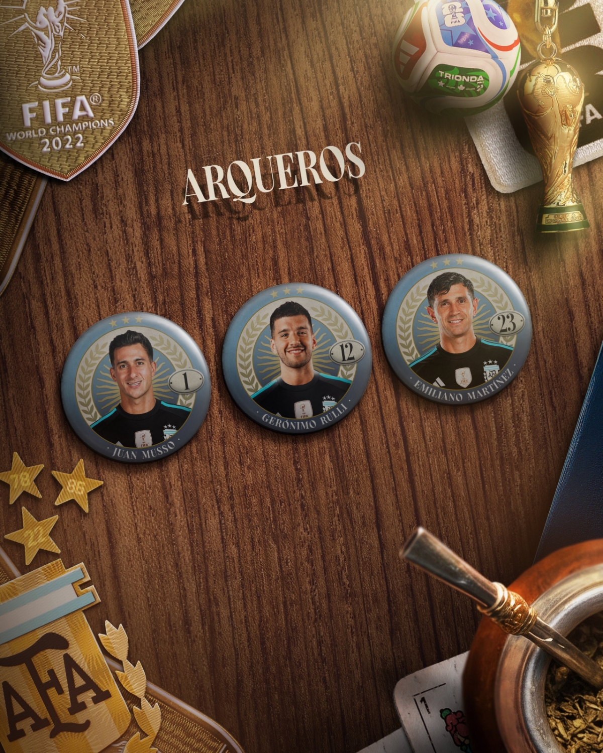 2026 FIFA North American World Cup Argentina national team final roster: 3 goalkeepers. /Photo=Official social networking service (SNS) of the Argentine Football Association