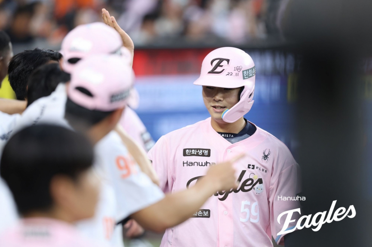 On the 29th, during the Daejeon SSG Landers-Hanwha Eagles game. Heo In-seo in action. /Photo=Hanwha Eagles