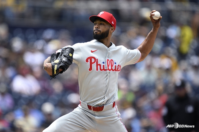 Sanchez, the most likely Cy Young candidate at this point. /AFPBBNews=NEWS1