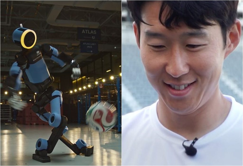 현대차, '아틀라스' 축구 동작 영상 공개…손흥민 반응·조회수 3300만 화제
