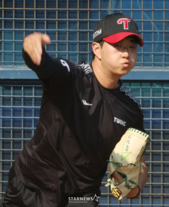 Питчер-спасатель LG Twins Ким Джин Су. /Фото = Ожидание Ким Чжин Гёна