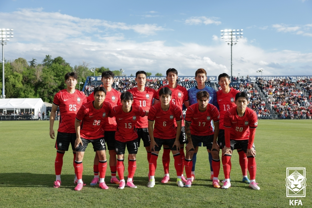 先発出場選手たち。 /写真=大韓サッカー協会提供